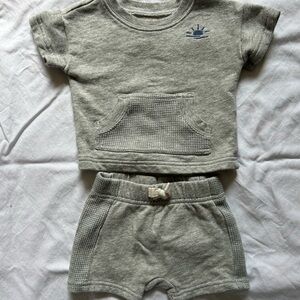 Cozy Gray Baby Outfit Set